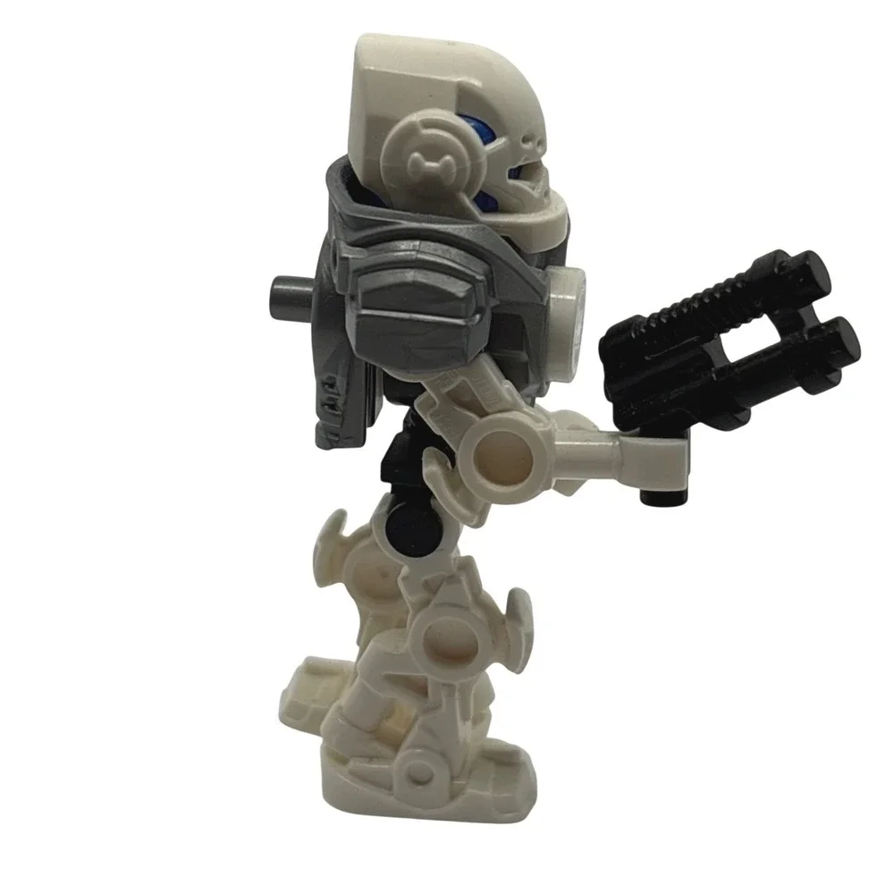 LEGO Hero Factory Stormer Minifigure Bright Blue Head Rare 44029 White Silver
